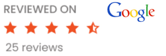 Reviewed on Google, 25 reviews