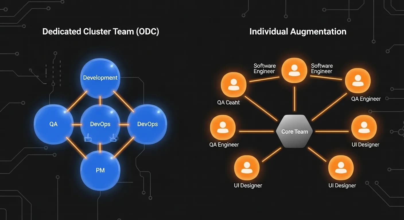 ODC vs Staff Augmentation engagement model comparison