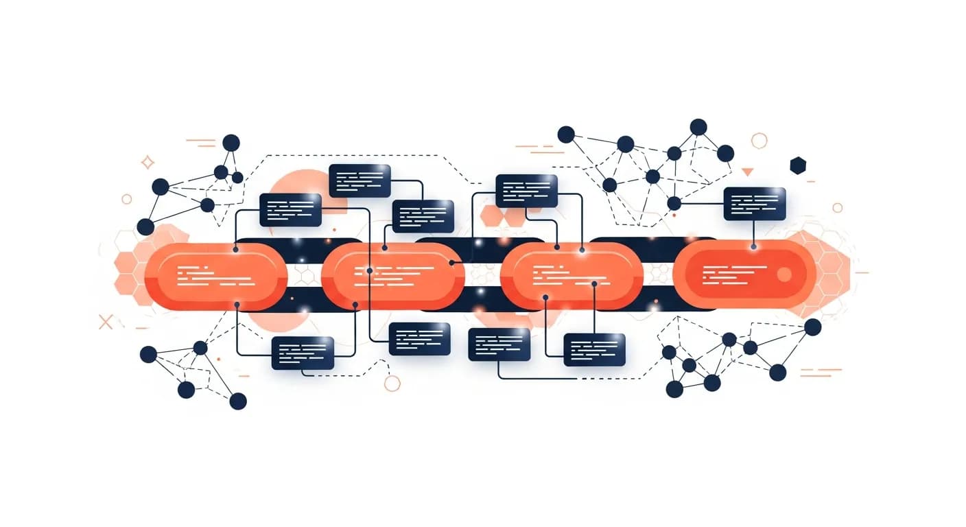 Blockchain Development solutions illustration